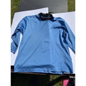 Vintage Nike Long Sleeve Logo Swoosh Light Blue Y2K LS